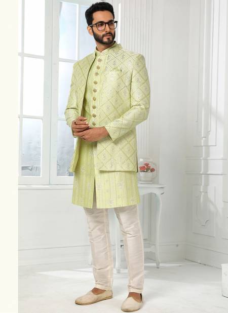 Green Colour Vol 26 New Latest Designer Jacquard Nawabi Indo Western Collection 1776